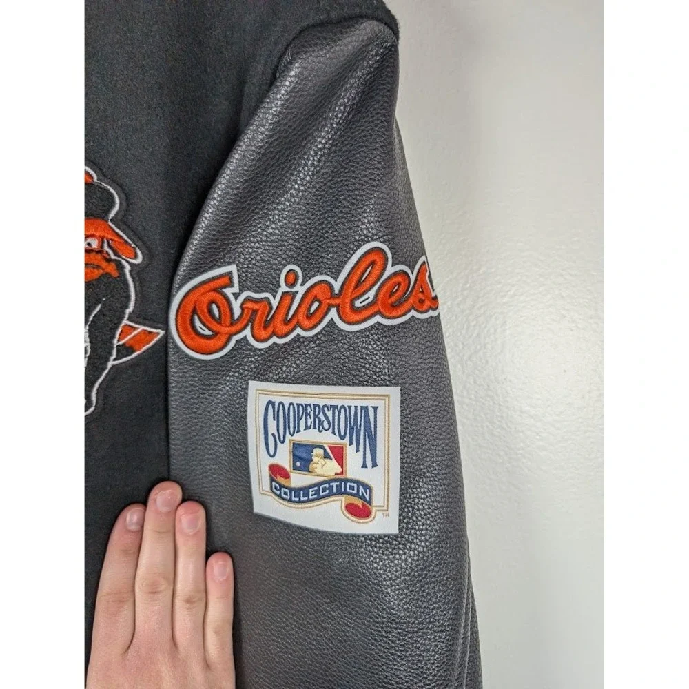 Baltimore Orioles Varsity Jacket Size‎ Large Bomber Pro Standard MSRP $250 NEW